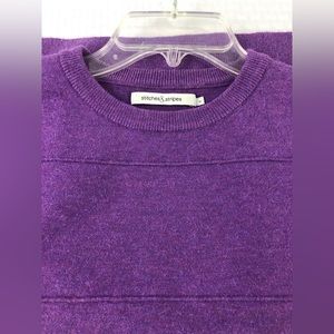 Purple Crew Neck Pullover Sweater